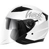 Westt casco jet doppia visiera casco moto omologato ECE 22.06 donna e uomo