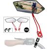 Diyife Specchietto Bici, [2 Pcs] Diyife Specchietto Retrovisore, Specchietti per Bicicletta, Girevole a 360° Specchietti Bici, Regolabile Specchietto per Monopattino Elettrico, Bicicletta Elettrica, Rosso