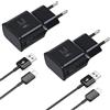 Powersky 2 pezzi Caricatore USB C con cavo Caricabatterie da parete 1,5m per Samsung
