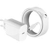 Sanronang Caricatore USB C da 20 W per iPhone 16/16 Pro/16 Pro Max/16 Plus/15/15 Pro/15 Pro Max/15 Plus, alimentatore iPad, adattatore USBC con cavo USB C da 2 m
