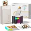 Liene Pearl N200 Pro Stampante Foto Portatile Mini a Sublimazione Termica - Include 50 Carta Foto Adesiva (5x7.6 cm) e 5 Nastri, Bluetooth, 300 dpi, per iPhone e Android, con Batteria, Color Oro