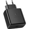Powersky Caricatore rapido USB-C da 45W, spina di alimentazione nera per Samsung Galaxy S26 S25 S24 S23 S22 S21 S20 Ultra, A56 A55 A54 A36 A35 A26 A17 A16, tablet S11 S10 S9 S8 e iPhone 17 16 15 Pro Max