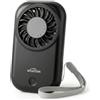 WHATOOK Mini ventilatore a mano, 11000 giri/min, potente ventilatore a mano a 5 velocità, 56 g, ultra leggero, portatile, per viaggi e viaggi, USB-C ricaricabile, per il trucco
