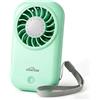 WHATOOK Mini ventilatore portatile: 56 g, ultra leggero, portatile, 11000 giri/min, potente ventilatore a mano con 5 velocità, USB C, ricaricabile per viaggi e viaggi, trucco, verde