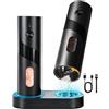OUTONLIFE Molino Eléctrico Sal y Pimienta Recargable Set de 2 Piezas 110 ml Base de Carga USB-C Luz LED Grado de Molienda Ajustable Automático Ideal Regalo Cocina y Hogar