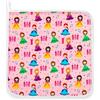 Panini Tessuti Corredo Asilo Tovagliolo con nome Ricamato in puro cotone per la pappa - pranzo - merenda in asilo dimensione 31 x 31 cm Fantasia Dinosauri