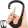 iBestgol Ganci per passeggino da 16,5 cm per borse, confezione da 2 clip a moschettone extra large resistenti, accessori universali per carrozzina per mamme