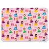 Panini Tessuti Corredo Asilo Tovaglietta con nome Ricamato in puro cotone per la pappa - pranzo - merenda in asilo dimensione 52 x 37 cm Fantasia Principesse