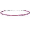 Eloboe essence Bracciale da donna al quarzo fragola con pietre naturali semipreziose da 2 mm di spessore in argento 925 regolabile da 16cm a 19cm.