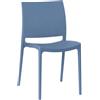 OKAFFAREFATTO MADDALONI Sedia da sala da pranzo Altea in plastica colore modello comfort (blu)