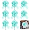 XFSRG 8 Pezzi Fiocchi Auto Matrimonio Coccarde Fiocco Matrimonio per Fiocchi Mazzi di Cesti Auto Feste di Natale e Matrimoni Fioristi(Blu)