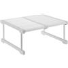 sourcing map Mensola espandibile per armadietto, da 37 a 48 cm, regolabile, 55,9 x 42 cm, con motivo floreale, per armadio, cucina, camera da letto