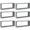 Generico Mensole Cubo Muro 6 pz Grigio Sonoma 60x15x23 cm in Multistrato,Mobili,Scaffalature,Scaffali e mensole per pareti-815929