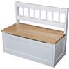 Spetebo Panca per bambini in legno, colore bianco/naturale, 60 x 50 x 30 cm, per bambini