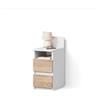 Livinity Comodino Roya, Bianco/Sonoma, 25 x 59.1 cm | con 2 cassetti