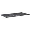 Qnhdfrt Piano Tavolo Nero 120x65 cm Vetro Temperato Effetto Marmo | Ideale per rinnovare il tavolo in sala da pranzo o salotto con una superficie elegante e facile da pulire.