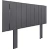 DHOME Testiera in Legno Riciclato DM con Gambe Stile Pallet Verticale Letto Pallet Supporti inclusi (Grigio Solido, 90cm)