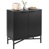 COSTWAY Credenza da Cucina Moderno, con Ripiano Regolabile (Nero)