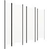 Sophrelle Paravento a 6 Pannelli Bianco 300x180 cm Bianco,320727
