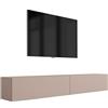 3E 3xE living.com 3xE living Mobile TV - caramello - 200 (2 x 100) x 34 x 32 cm - Stile moderno