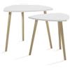 Vicco Tavolino da caffè Twino, Bianco/Sonoma, 60 x 50 cm | Set di 2, combinabile come superficie d'appoggio e tavolino laterale