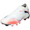 Puma Scarpa Unisex Future 8 Match Fg/AgSoccer, Puma Bianco Puma Nero Rosso Brillante, 46 EU