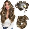 Moresoo Extension Microring Capelli Veri Lisci #P4/27 45cm 50g 50 Ciocche | Selezione Pregiata, Movimento Libero, Allungamento Graduale, Idea Regalo, Lucentezza Viva, Stile Unico, Incanto