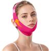 KINDLUME Fascia Doppio Mento, Face Tape Viso Lifting in Graphene, Benda Viso per Modellare e Rassodare il Contorno Facciale, Regolabile, Design Traspirante, adatta a Tutti i Visi, Rosa Shocking