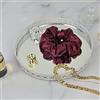OFFTOPIC® Scrunchies Seta Pura | STOP Capelli Spezzati e Segni | Elastico Seta Capelli Accessorio Elegante | Certificato Oeko-Tex | Lavabile in Lavatrice | Rosso