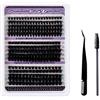 BWOOOWE 3 Stück Kit Lash Extension Con Pinzette Ciglia Finte Ciuffetti Autoadesive Ciuffetti Finte Preincollate Cluster Lashes Senza Colla Ciglia Press E Go Fai Da Te