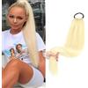 Meisi Extension a coda di cavallo lunga 81,3 cm, con elastico e liscio, coda di cavallo naturale, morbido, per donne e ragazze (#613, 80 cm)