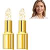 VKaoess Rossetto cambia colore in lamina d'oro - Rossetto adattabile alla pelle con lamina d'oro - Bocca dorato cristallino, balsamo per labbra che cambia colore che regola il pH con lucente (2 pezzi)
