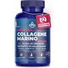 ARÀ Collagene Marino Idrolizzato Con Acido Ialuronico ARÀ®, 2400mg Collagene, 210mg Acido Ialuronico,180 CPR con Vitamina C, Coenzima Q10, Selenio e Biotina-MELOGEN