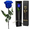 Yamonic Rosa Stabilizzata Regalo Donna,Rosa Eterna con Steli Regalo per Donne Compleanno,Idee Regali per Lei,Regali Mamma Natale San Valentino Festa della Mamma,Vera Rosa Blu