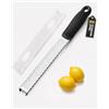 JIMYIU Grattugia per Formaggio e Zester in Acciaio Inox - Manico Lungo per Parmigiano, Scorze di Agrumi, Cioccolato, Aglio e Zenzero - Impugnatura Ergonomica Soft-Grip Nera