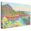 Printed Paintings Stampa su tela (80x60cm): Claude Monet - Paesaggio a Montecarlo