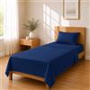 Homebliss Set lenzuola microfibra 150x240 / 90x200+25 / 50x80, Blu Navy | Mano setosa, asciugatura rapida, angoli elasticizzati