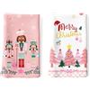 Arquiel Set di 2 Strofinacci Rosa Cucina Albero di Natale 100% Cotone Assorbente Canovacci Decorazione Regali di Vacanza 48 cm x 70 cm
