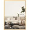 HOMCOM Specchio rettangolare da parete 60x80 cm Cornice in legno naturale