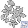 Muteitt Fustelle in Metallo per Natale, Fiori, Foglie, Stelle di Natale, Stencil per Fai Te, Scrapbooking, Goffratura Decorativa, Fustelle Fai Te in Carta E Biglietti.