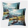ZHUICHENG Lupo Federa Per Cuscino Set Di 2 Per Divano Giardino Cuscini Decorativi Animali selvatici Copricuscino Facile Da Pulire Copricuscino 45x45cm