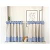 Daliena Set di 2 Tendine Quadrate Stile Bistrot Tendina Corta Aspetto Lino Tenda da Cucina Stile Rustico Tenda Retrò Vintage Finestra Piccola Tenda (LxA 60x60cm) Blu 2 pezzi