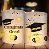 Luckeey 12 lanterne antivento, decorazione da tavolo, laurea, laurea, 2025, decorazione per laurea, decorazione per candeline o candele