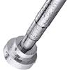 KzGrit Asta per tenda da doccia, in acciaio inossidabile, senza fori e ruggine, antiscivolo, asta telescopica estensibile per armadio, bagno, finestre o porte (66-165 cm)