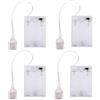 BTFO 4pz Pacco Batteria da per Insegne al Neon a LED da 5 V, La Scatola Portabatterie Trasparente con Luce al Neon USB Converte le Luci USB in Luci a Batteria