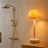 vsshe Lampada da doccia impermeabile, Lampada Bagno Ricaricabile con proiettore a onde oceaniche a 16 colori, Lampadas da Tavolo senza Fili con touch e telecomando,Luce Atmosfera Bagno