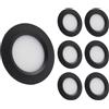 Sepzlly 12V Campervan Incastrato LED 3W Montare Luci A Soffitto Lumini Macchie Luce Bianca Fredda 6000K Dimmabili per T4 T5 Caravan Barca Yacht Camper Cabina Sotto Armario Nero Cri 92+ Set di 6