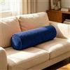 Generico Cuscino Cilindrico a Rullo 40cm 50cm 60cm 70cm 80cm 90cm, Cuscino Tubolare in Ciniglia Sfoderabile e Lavabile, Supporto in Spugna 50D per Lettura Letto, Divano e Relax(Blu scuro,15x50 cm)