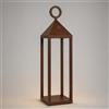 Susanna Home Design - Lanterna LED portatile PIC-NIC - ricaricabile, touch dimmer - uso interno/esterno IP54 - Corten 43 cm