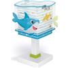 Dalber Lampada da tavolo o comodino per bambini Little Shark Squali Animali